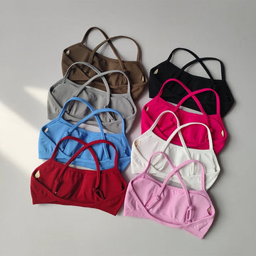 Women’s Sleeveless Sports Bra Top with Chest Pad – SKINOFSKIN WX4288